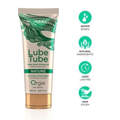 Лубрикант на водной основе Orgie Lube Tube Nature, 150 мл, натуральный состав, увлажняет, успокаивает SX1524 фото Купить   Orgie (Бразилія-Португалія) 433 грн