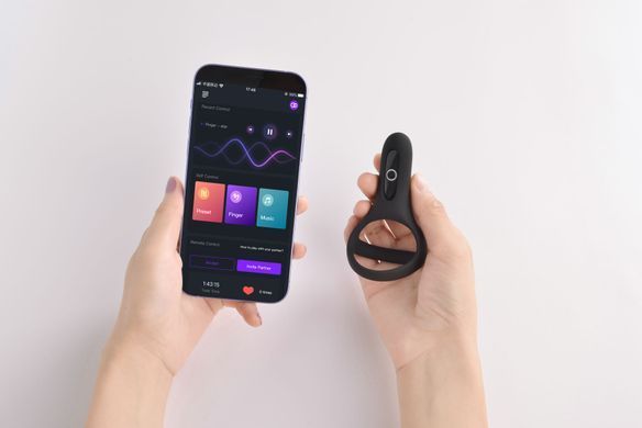 Подвійне ерекційне кільце Fun Town Rise Black, керування зі смартфона SO5747 фото Купити Подвійне ерекційне кільце Fun Town Rise Black, керування зі смартфона  Fun Town (Китай) 1 690 грн