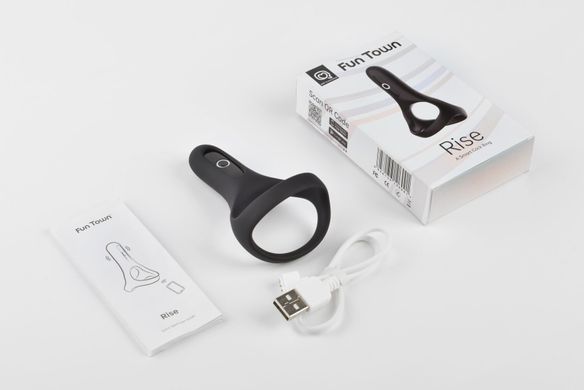 Подвійне ерекційне кільце Fun Town Rise Black, керування зі смартфона SO5747 фото Купити Подвійне ерекційне кільце Fun Town Rise Black, керування зі смартфона  Fun Town (Китай) 1 690 грн