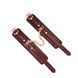 Кожаные наручники Liebe Seele Wine Red Wrist Cuffs, съемная цепочка-крепление SO9452 фото 3