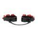 Наручники Liebe Seele Flower Rhythm - Black and Red Leather Flowers Hand Cuffs &mdash; фото 3