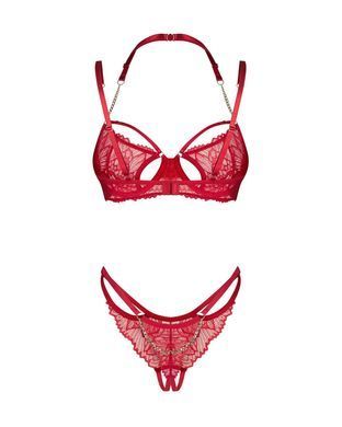 Комплект Obsessive Matildea 2-pcs crotchless set 2XL/3XL SX3610 фото Купити Комплект Obsessive Matildea 2-pcs crotchless set 2XL/3XL  Obsessive (Польща) 1 899 грн