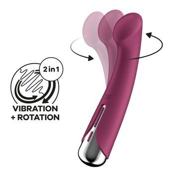 Вібратор з ротацією Satisfyer Spinning G-Spot 1 Red, плоский майданчик для стимуляції точки G SX0555 фото Купити Вібратор з ротацією Satisfyer Spinning G-Spot 1 Red, плоский майданчик для стимуляції точки G  Satisfyer (Німеччина) 2 217 грн