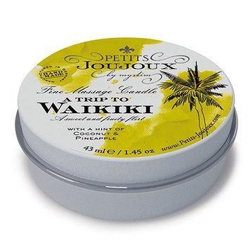 Массажная свечa Petits Joujoux - Waikiki Beach - Coconut and Pineapple (43 мл) с афродизиаками SO3173 фото Купить   Petits Joujoux (Німеччина) 387 грн