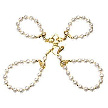 Жемчужные наручники и поножи LOCKINK Pearl Handcuffs & Anklecuffs SX0909 фото Купить   LOCKINK (Китай) 2 032 грн