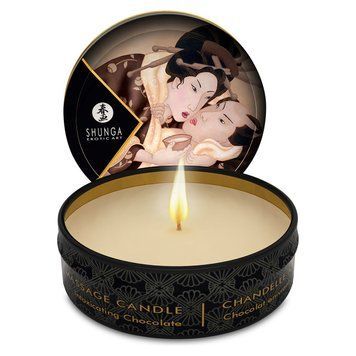 Массажная свеча Shunga Mini Massage Candle - Intoxicating Chocolate (30 мл) с афродизиаками SO2520 фото Купить   Shunga (Канада) 369 грн