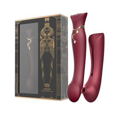 Смартвибратор 3в1 Zalo &mdash; Queen Set Wine Red, пульсирующая жемчужина и вакуум, кристалл Swarovski SO6662 фото Купить   Zalo (США) 4 619 грн