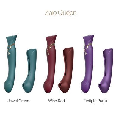 Смартвибратор 3в1 Zalo &mdash; Queen Set Wine Red, пульсирующая жемчужина и вакуум, кристалл Swarovski SO6662 фото Купить   Zalo (США) 4 619 грн