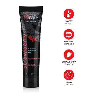 Лубрикант на водній основі Orgie Lube Tube Strawberry, 100 мл, зі смаком та ароматом полуниці SX1525 фото Купити Лубрикант на водній основі Orgie Lube Tube Strawberry, 100 мл, зі смаком та ароматом полуниці  Orgie (Бразилія-Португалія) 406 грн