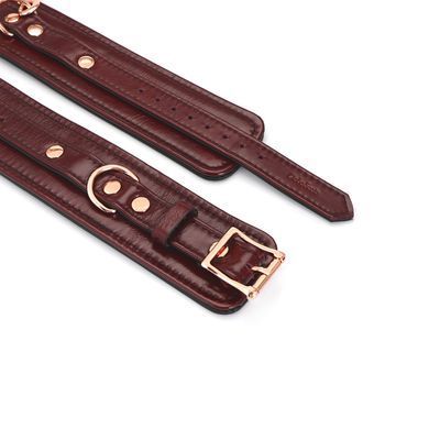 Кожаные поножи Liebe Seele Wine Red Ankle Cuffs, съемная цепочка-крепление SO9453 фото Купить   Liebe Seele (Японія) 3 446 грн