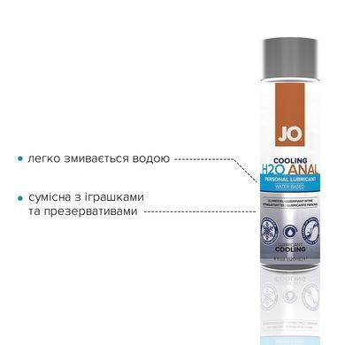 Анальна змазка JO ANAL H2O &mdash; COOLING (120 мл) охолоджувальна, на водній основі SO1695 фото Купити Анальна змазка JO ANAL H2O &mdash; COOLING (120 мл) охолоджувальна, на водній основі  JO (США) 729 грн