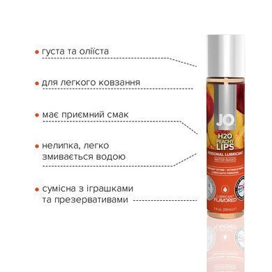 Змазка на водній основі JO H2O &mdash; Peachy Lips (30 мл) без цукру, рослинний гліцерин SO1476 фото Купити Змазка на водній основі JO H2O &mdash; Peachy Lips (30 мл) без цукру, рослинний гліцерин  JO (США) 359 грн