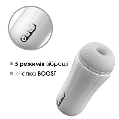 Мастурбатор с вибрацией Svakom Robin White, ультрамягкий рукав, функция Boost, LED-экран SO6035 фото Купить Мастурбатор с вибрацией Svakom Robin White, ультрамягкий рукав, функция Boost, LED-экран  Svakom  3 639 грн