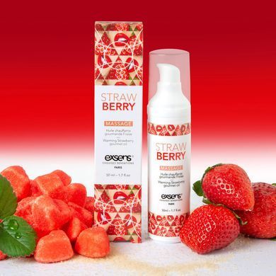 Масажна олія EXSENS Strawberry 50 мл розігрівальна, без цукру, без парабенів, їстівна SO2359 фото Купити Масажна олія EXSENS Strawberry 50 мл розігрівальна, без цукру, без парабенів, їстівна  Exsens (Франція) 618 грн