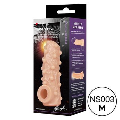 Насадка на член Kokos Nude Sleeve NS 003 M SX1475 фото Купити Насадка на член Kokos Nude Sleeve NS 003 M  Kokos (Південна Корея) 489 грн