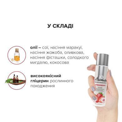 Натуральное массажное масло JO Aromatix Massage Oil Strawberry 120 мл SO6768 фото Купить   JO (США) 553 грн