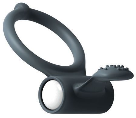 Ерекційне кільце Dorcel Power Clit Black V2 з вібрацією та язичком з щіточкою MD1410 фото Купити Ерекційне кільце Dorcel Power Clit Black V2 з вібрацією та язичком з щіточкою  Dorcel (Франція) 507 грн