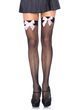 Чулки-сетка с атласным бантиком Leg Avenue Fishnet Thigh Highs One size, Black, With Bow Pink SO8596 фото Купить   Leg Avenue (США) 341 грн