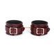 Кожаные поножи Liebe Seele Wine Red Ankle Cuffs, съемная цепочка-крепление SO9453 фото 1