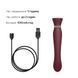 Смартвибратор 3в1 Zalo &mdash; Queen Set Wine Red, пульсирующая жемчужина и вакуум, кристалл Swarovski SO6662 фото 7