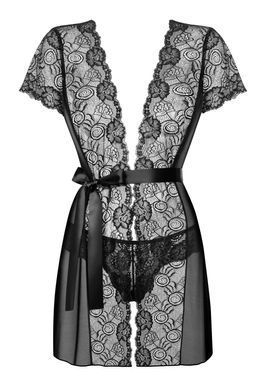 Пеньюар Obsessive Alluria peignoir & thong S/M SX1124 фото Купити Пеньюар Obsessive Alluria peignoir & thong S/M  Obsessive (Польща) 1 727 грн