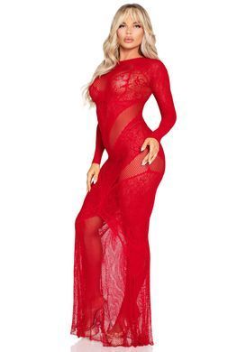 Сукня Leg Avenue Lace and Net Bodycon Gown One Size, Red SX1738 фото Купити Сукня Leg Avenue Lace and Net Bodycon Gown One Size, Black  Leg Avenue (США) 2 401 грн