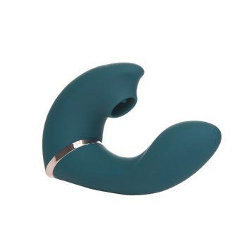 Многофункциональный вибратор с вакуумной стимуляцией Swan The Monarch Teal SO8905 фото Купить   Swan (Канада) 4 573 грн
