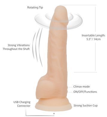 Фалоімітатор з вібрацією та ротацією Naked ADDICTION James 8&Prime; Rotating & Vibrating Dong, пульт ДК SO5587 фото Купити Фалоімітатор з вібрацією та ротацією Naked ADDICTION James 8&Prime; Rotating & Vibrating Dong, пульт ДК  ADDICTION  3 917 грн