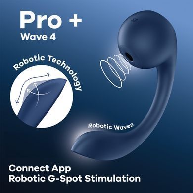 Смарт-стимулятор точки G + вакуумний стимулятор клітора Satisfyer Pro+ Wave 4 Connect App SX2171 фото Купити Смарт-стимулятор точки G + вакуумний стимулятор клітора Satisfyer Pro+ Wave 4 Connect App  Satisfyer (Німеччина) 2 854 грн
