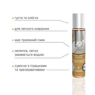 Змазка на водній основі JO H2O &mdash; Vanilla Cream (30 мл) без цукру, рослинний гліцерин SO1480 фото Купити Змазка на водній основі JO H2O &mdash; Vanilla Cream (30 мл) без цукру, рослинний гліцерин  JO (США) 359 грн
