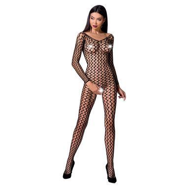 Бодістокінг Passion BS068 black, комбінезон, велика сітка, довгий рукав PBS068B фото Купити Бодістокінг Passion BS068 black, комбінезон, велика сітка, довгий рукав  Passion (Польща) 803 грн