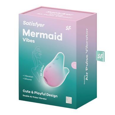 Вакуумний кліторальний стимулятор з вібрацією Satisfyer Mermaid Vibes Mint/Pink, 2 мотори SX1209 фото Купити Вакуумний кліторальний стимулятор з вібрацією Satisfyer Mermaid Vibes Mint/Pink, 2 мотори  Satisfyer (Німеччина) 1 903 грн