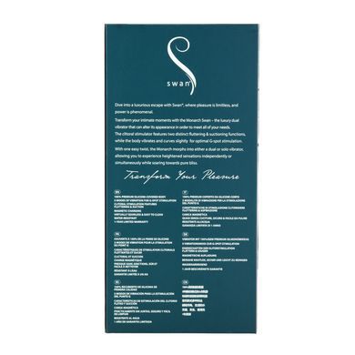 Багатофункціональний вібратор з вакуумною стимуляцією Swan The Monarch Teal SO8905 фото Купити Багатофункціональний вібратор з вакуумною стимуляцією Swan The Monarch Teal  Swan (Канада) 4 573 грн