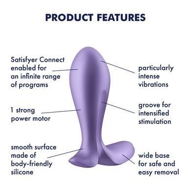 Анальная смарт-пробка с вибрацией Satisfyer Intensity Plug Purple SO8626 фото Купить   Satisfyer (Німеччина) 2 217 грн