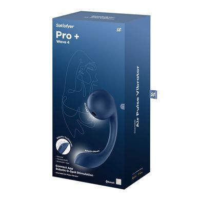 Смарт-стимулятор точки G + вакуумний стимулятор клітора Satisfyer Pro+ Wave 4 Connect App SX2171 фото Купити Смарт-стимулятор точки G + вакуумний стимулятор клітора Satisfyer Pro+ Wave 4 Connect App  Satisfyer (Німеччина) 2 854 грн