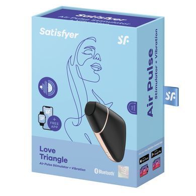 Вакуумный клиторальный стимулятор Satisfyer Love Triangle Black с управлением через интернет SO3894 фото Купить   Satisfyer (Німеччина) 1 939 грн