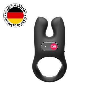 Эрекционное виброкольцо с двойной стимуляцией клитора Fun Factory NŌS black, 2 мотора SX0973 фото Купить Эрекционное виброкольцо с двойной стимуляцией клитора Fun Factory NŌS black, 2 мотора  Fun Factory  3 159 грн