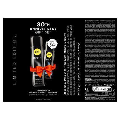 Юбилейный набор лубрикантов pjur 30th Anniversary Gift Set: Original 100 мл и Aqua 30 мл SX2799 фото Купить   Pjur (Люксембург) 775 грн