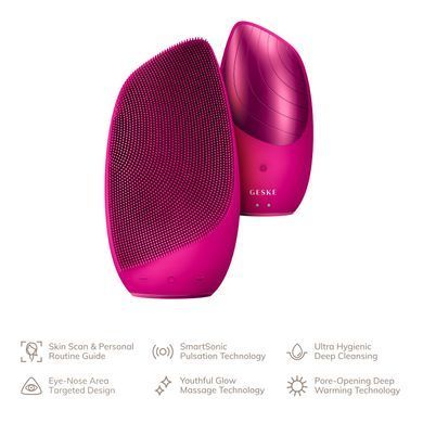 Електронна звукова термо щітка для обличчя GESKE Sonic Thermo Facial Brush 6в1 magenta HB0076 фото Купити Електронна звукова термо щітка для обличчя GESKE Sonic Thermo Facial Brush 6в1 magenta  GESKE 2 129 грн