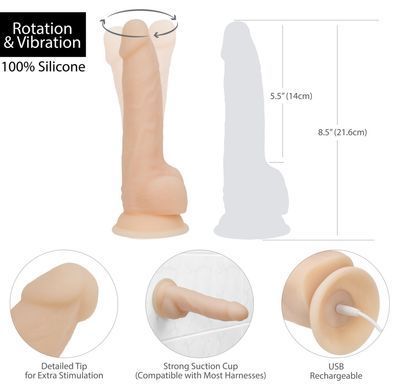 Фалоімітатор з вібрацією та ротацією Naked ADDICTION James 8&Prime; Rotating & Vibrating Dong, пульт ДК SO5587 фото Купити Фалоімітатор з вібрацією та ротацією Naked ADDICTION James 8&Prime; Rotating & Vibrating Dong, пульт ДК  ADDICTION  3 917 грн