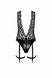 Боди Noir Handmade F297 Libido, S, черное, кружево, низ под латекс, открытый доступ, гартеры SX0219 фото 5