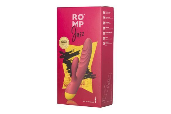 Вібратор-кролик Romp Jazz, гнучкий, особливо м&rsquo;яка головка, 10 варіантів стимуляції Romp  &mdash; фото