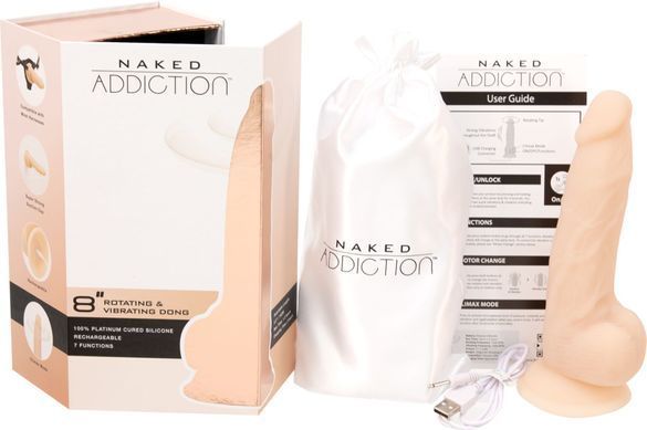 Фалоімітатор з вібрацією та ротацією Naked ADDICTION James 8&Prime; Rotating & Vibrating Dong, пульт ДК SO5587 фото Купити Фалоімітатор з вібрацією та ротацією Naked ADDICTION James 8&Prime; Rotating & Vibrating Dong, пульт ДК  ADDICTION  3 917 грн