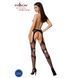 Эротические колготки-бодистокинг Passion S009 black, имитация чулок и пояса PSS009B фото 4