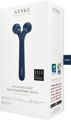 Електронний ультразвуковий ролик для обличчя GESKE Sonic Facial Roller 4в1 midnight HB0177 фото Купити Електронний ультразвуковий ролик для обличчя GESKE Sonic Facial Roller 4в1 midnight  GESKE 1 699 грн