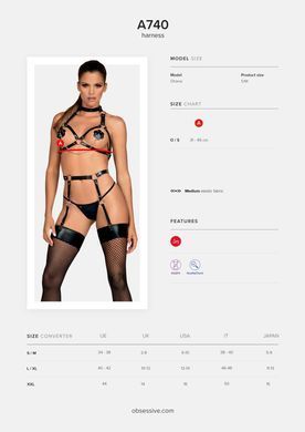 Портупея на груди Obsessive A740 harness black O/S, штучна шкіра SO7853 фото Купити Портупея на груди Obsessive A740 harness black O/S, штучна шкіра  Obsessive (Польща) 1 237 грн
