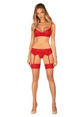 Панчохи Obsessive Ingridia stockings XS/S, бежеві з червоною резинкою SO9040 фото Купити Панчохи Obsessive Ingridia stockings XS/S, бежеві з червоною резинкою  Obsessive (Польща) 553 грн