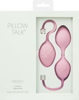 Розкішні вагінальні кульки PILLOW TALK - Frisky Pink з кристалом, діаметр 3,2 см, вага 49-75гр SO2721 фото Купити Розкішні вагінальні кульки PILLOW TALK - Frisky Pink з кристалом, діаметр 3,2 см, вага 49-75гр  Pillow Talk (Канада) 1 542 грн