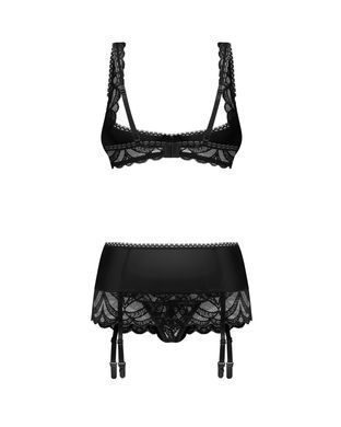 Комплект Obsessive Lecille 3-pcs crotchless set S/M SX3106 фото Купити Комплект Obsessive Lecille 3-pcs crotchless set S/M  Obsessive (Польща) 3 362 грн