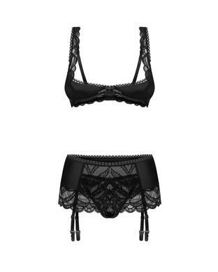 Комплект Obsessive Lecille 3-pcs crotchless set S/M SX3106 фото Купити Комплект Obsessive Lecille 3-pcs crotchless set S/M  Obsessive (Польща) 3 362 грн